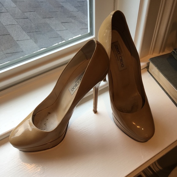 Jimmy Choo Shoes - Jimmy Choo Cosmic Nude platform heels 37.5